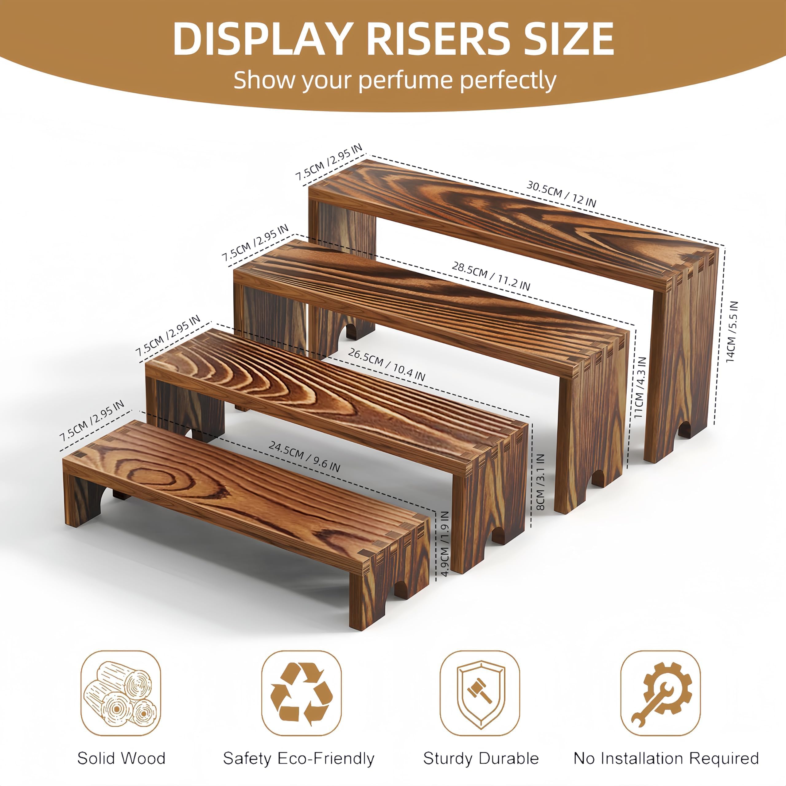 2-delige houten displaystandaa - Display Risers Set recensie en prijs